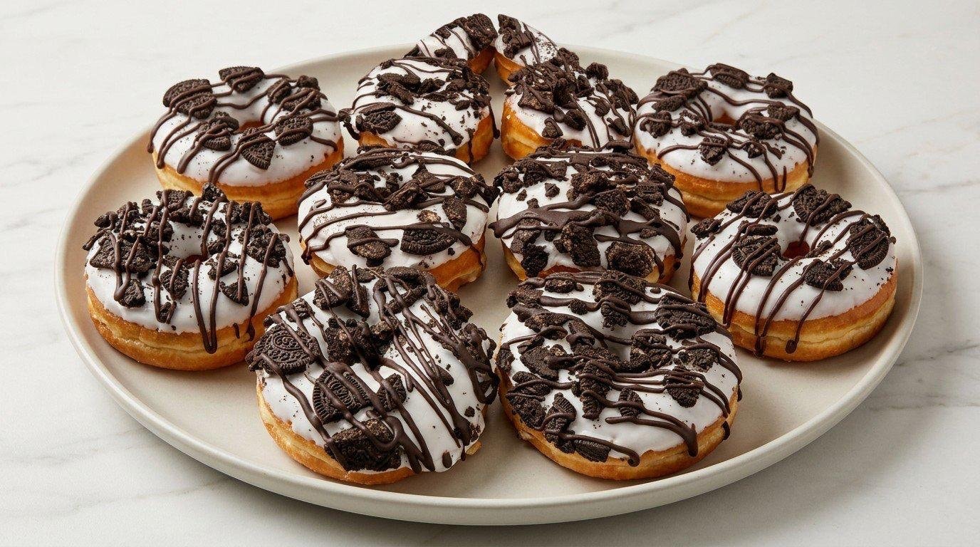 Colorful assorted donuts